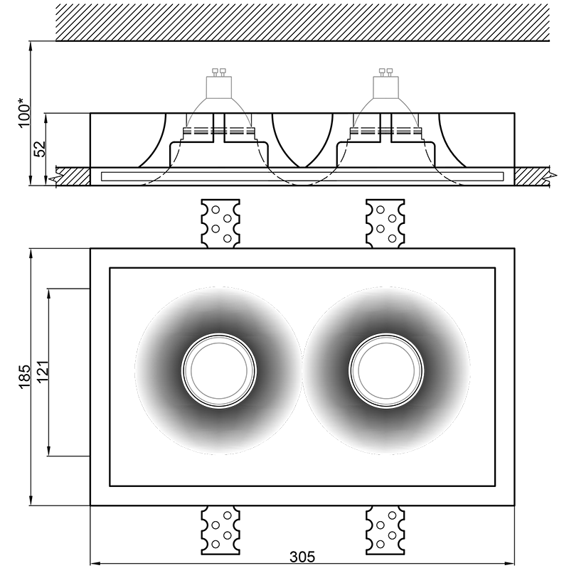 Потолочный светильник EViRO ВПС 2