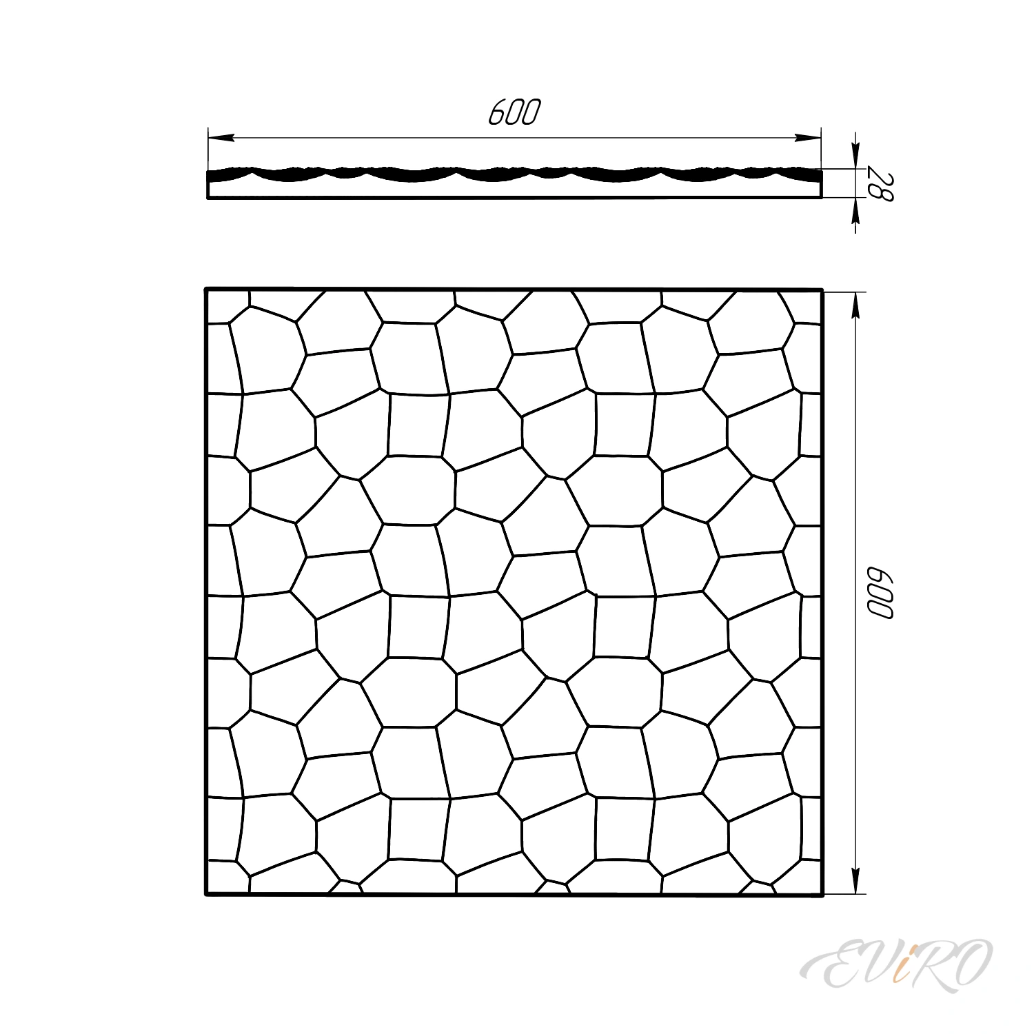 Гипсовая 3D панель EViRO Cells