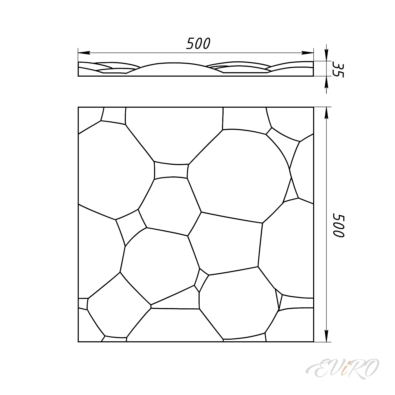 Гипсовая 3D панель EViRO Пузыри