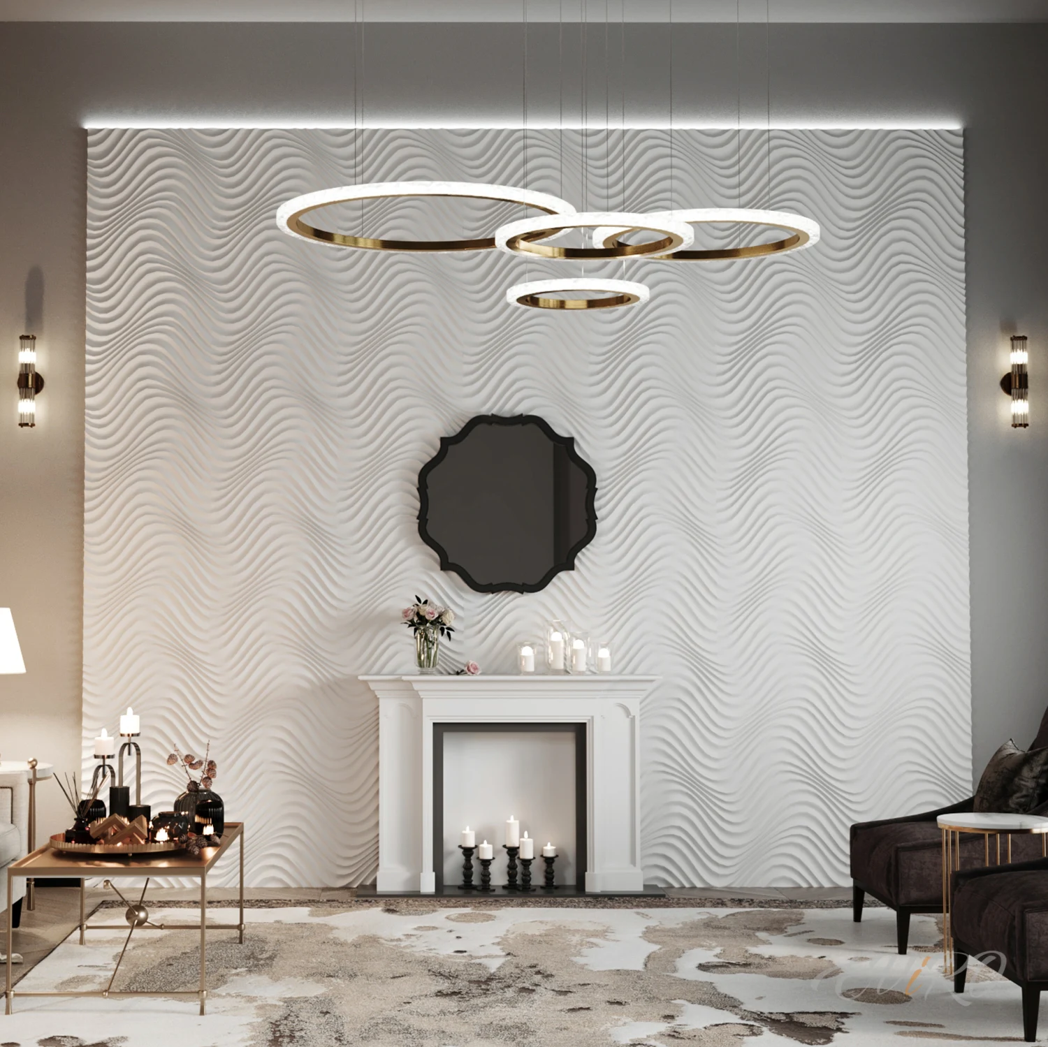 Гипсовая 3D панель EViRO Wave