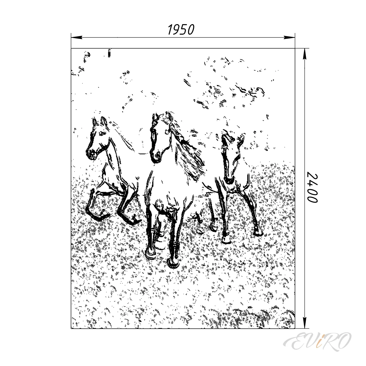 Гипсовый 3D барельеф EViRO Horse