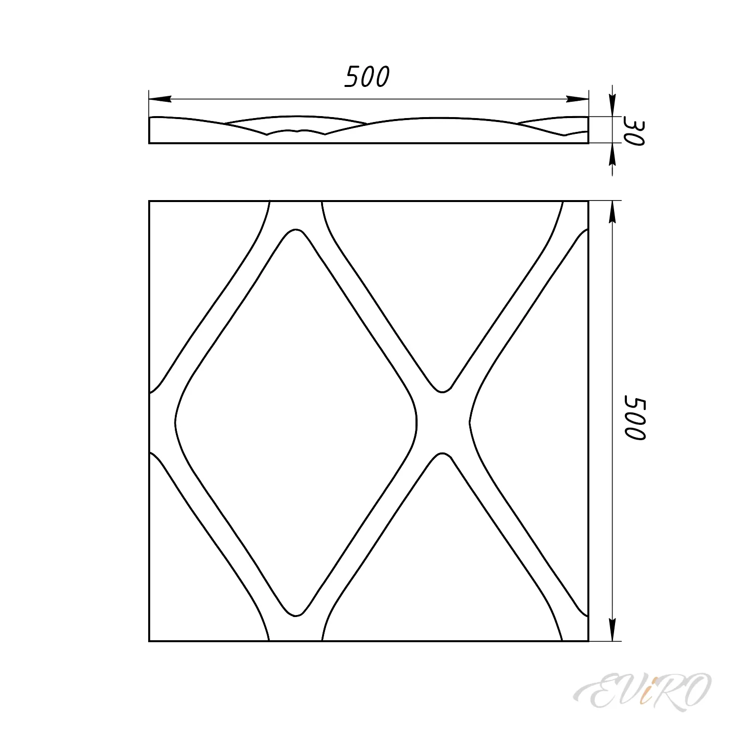Гипсовая 3D панель EViRO Классика