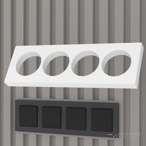 Подрозетник 4-секционный